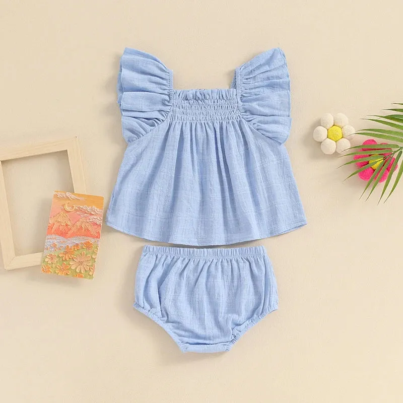 0-3Y Cute Baby Girls Summer Outfits Set
