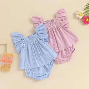 0-3Y Cute Baby Girls Summer Outfits Set