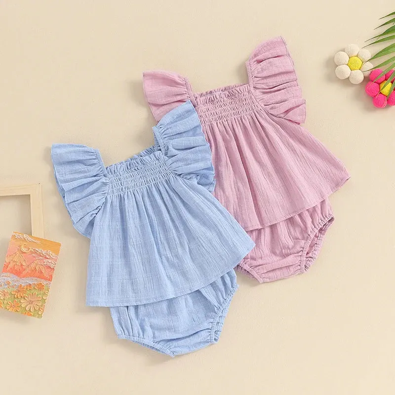 0-3Y Cute Baby Girls Summer Outfits Set