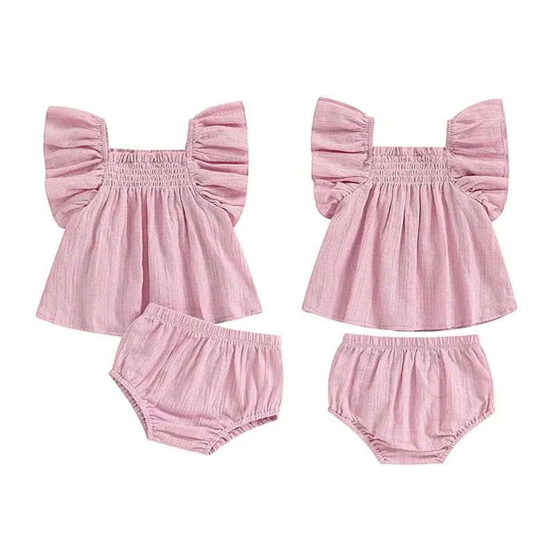 0-3Y Cute Baby Girls Summer Outfits Set