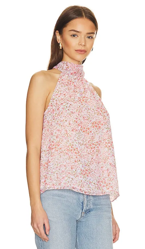 1. STATE Tie Back Halter Top in Peach