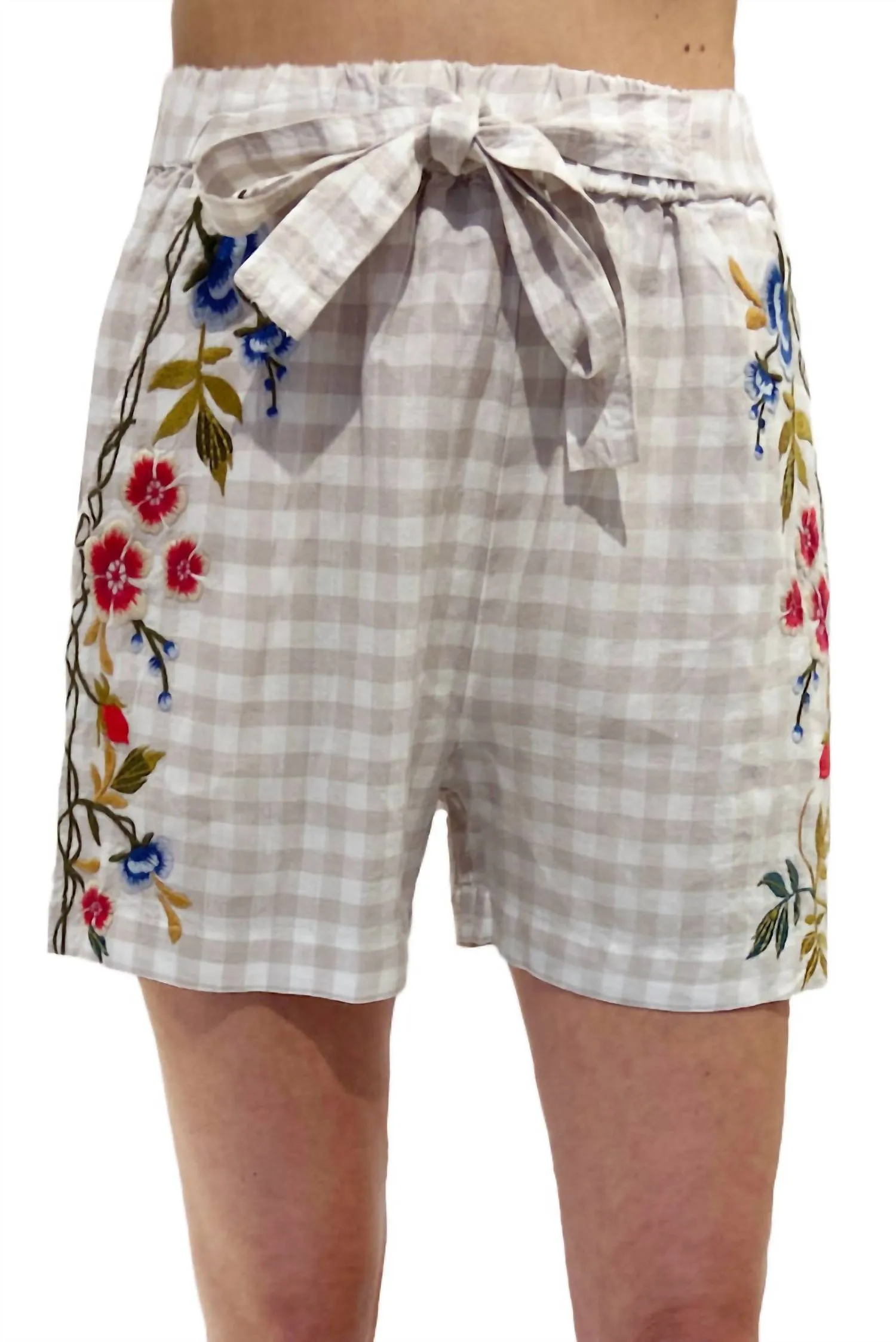 Adele Belted Gingham Short