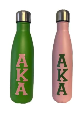 AKA Water Bottle - Stainless Steel with Letters