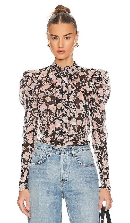 Bardot Amielie Floral Blouse in Black