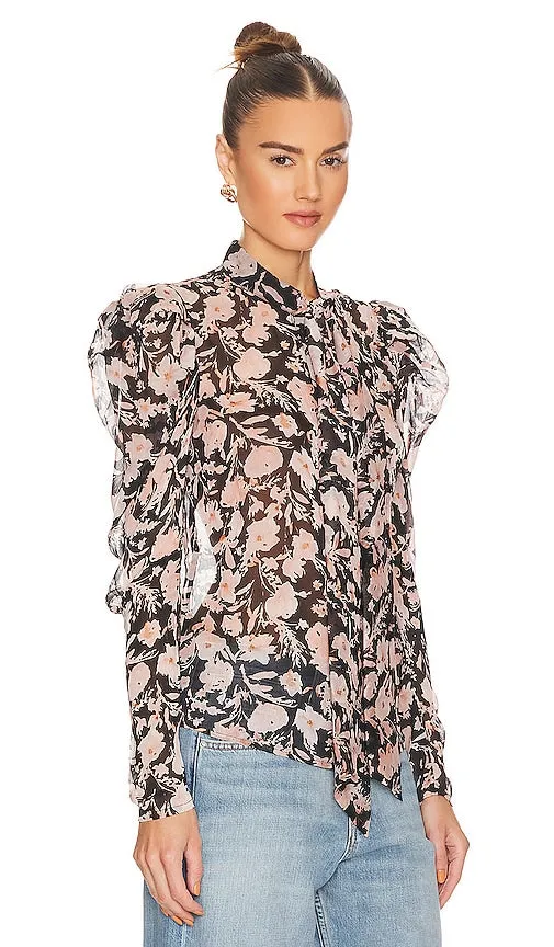 Bardot Amielie Floral Blouse in Black