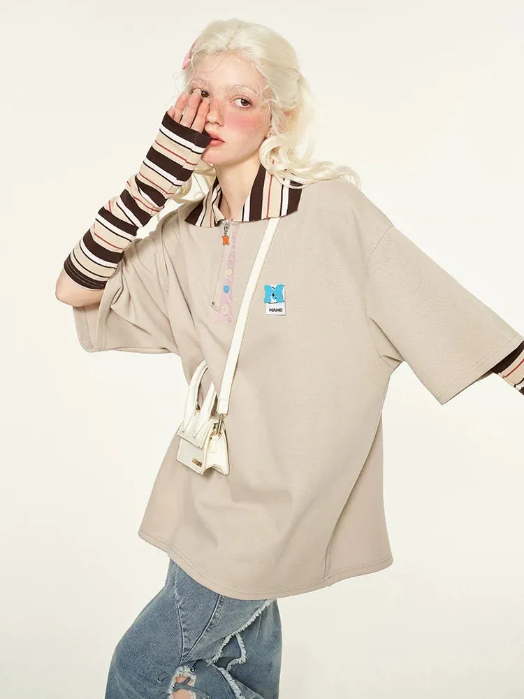 Branded Polo Striped Tops