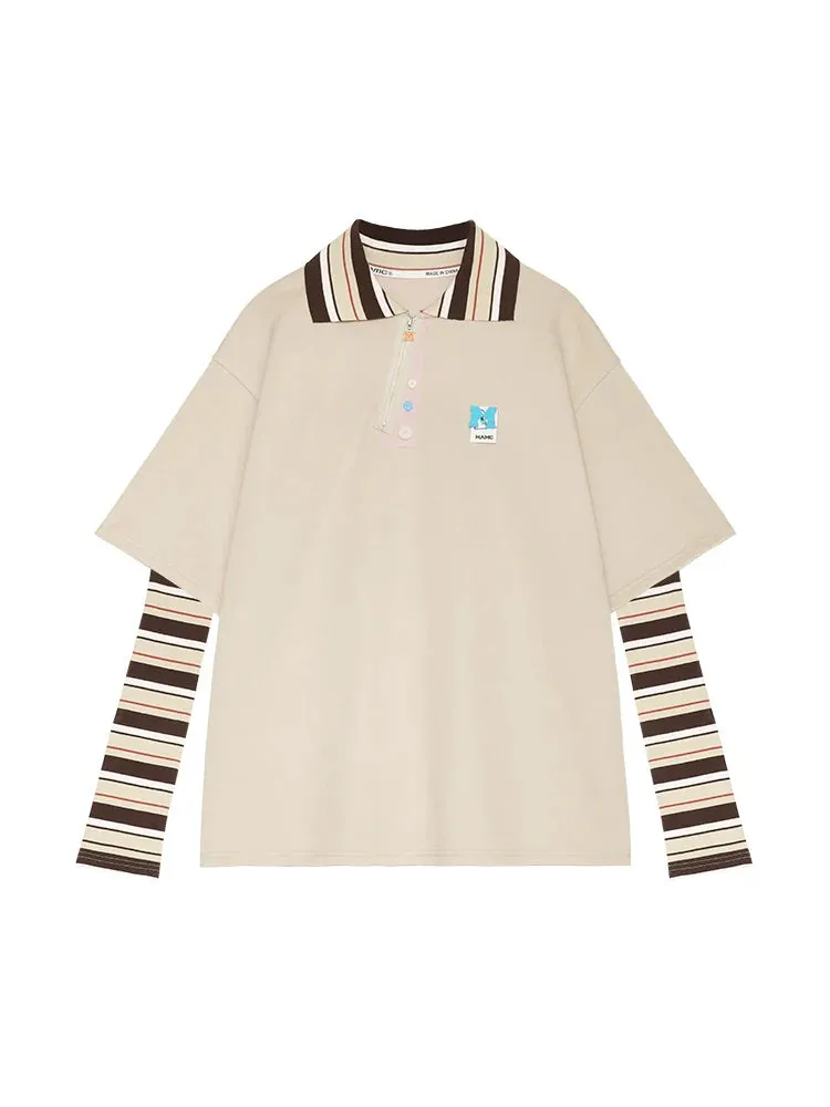 Branded Polo Striped Tops