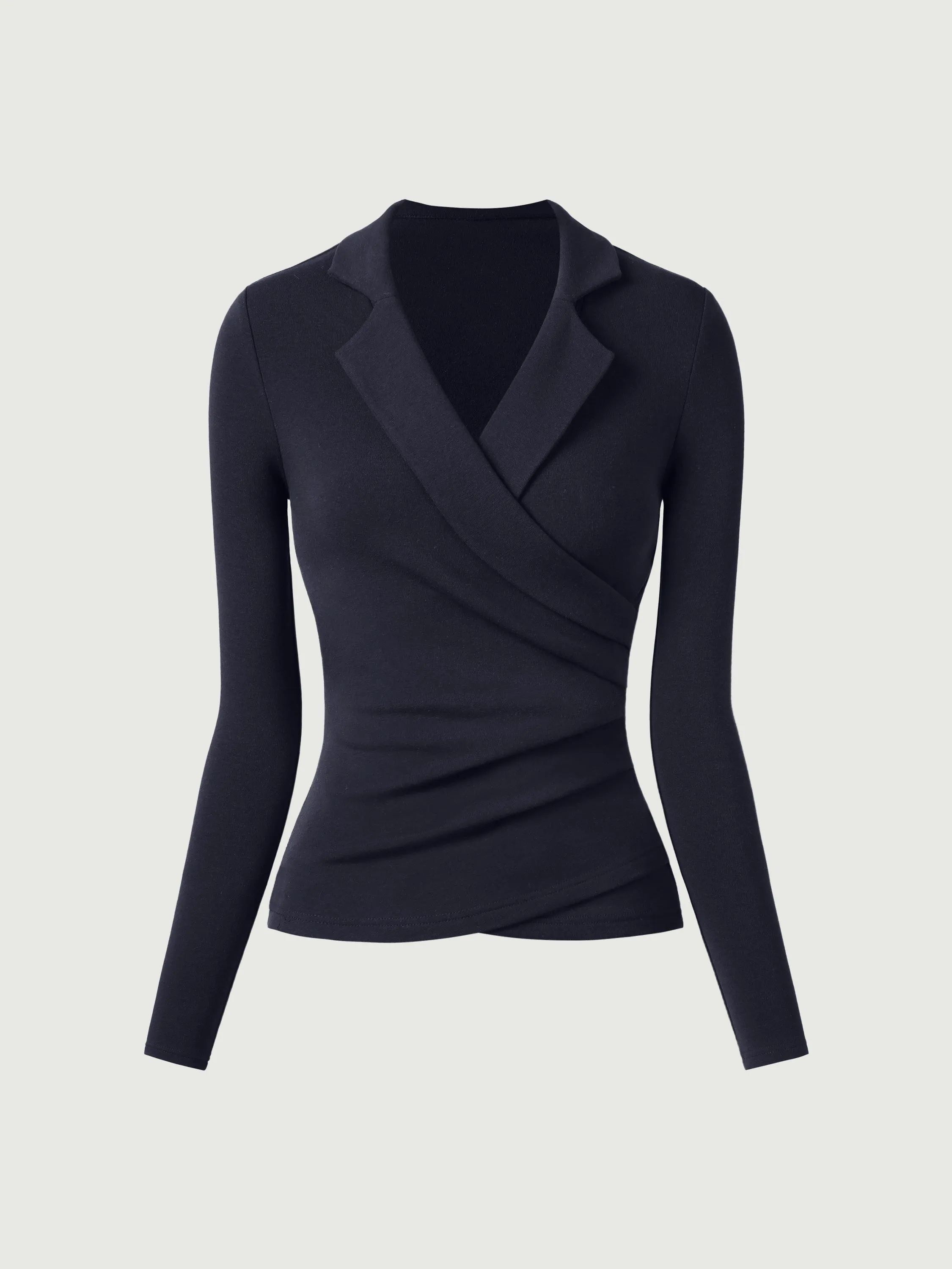 Collared Surplice Top