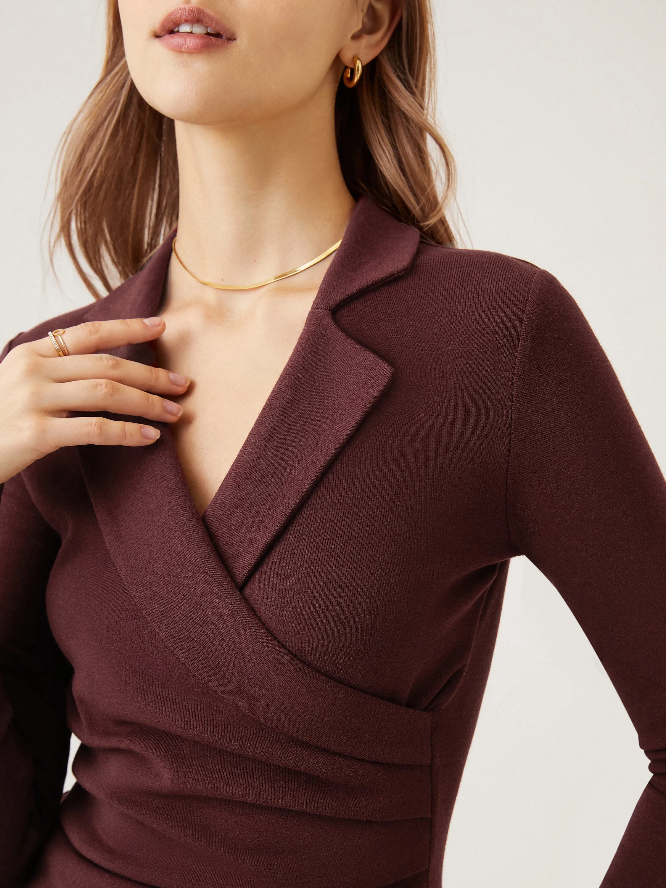 Collared Surplice Top
