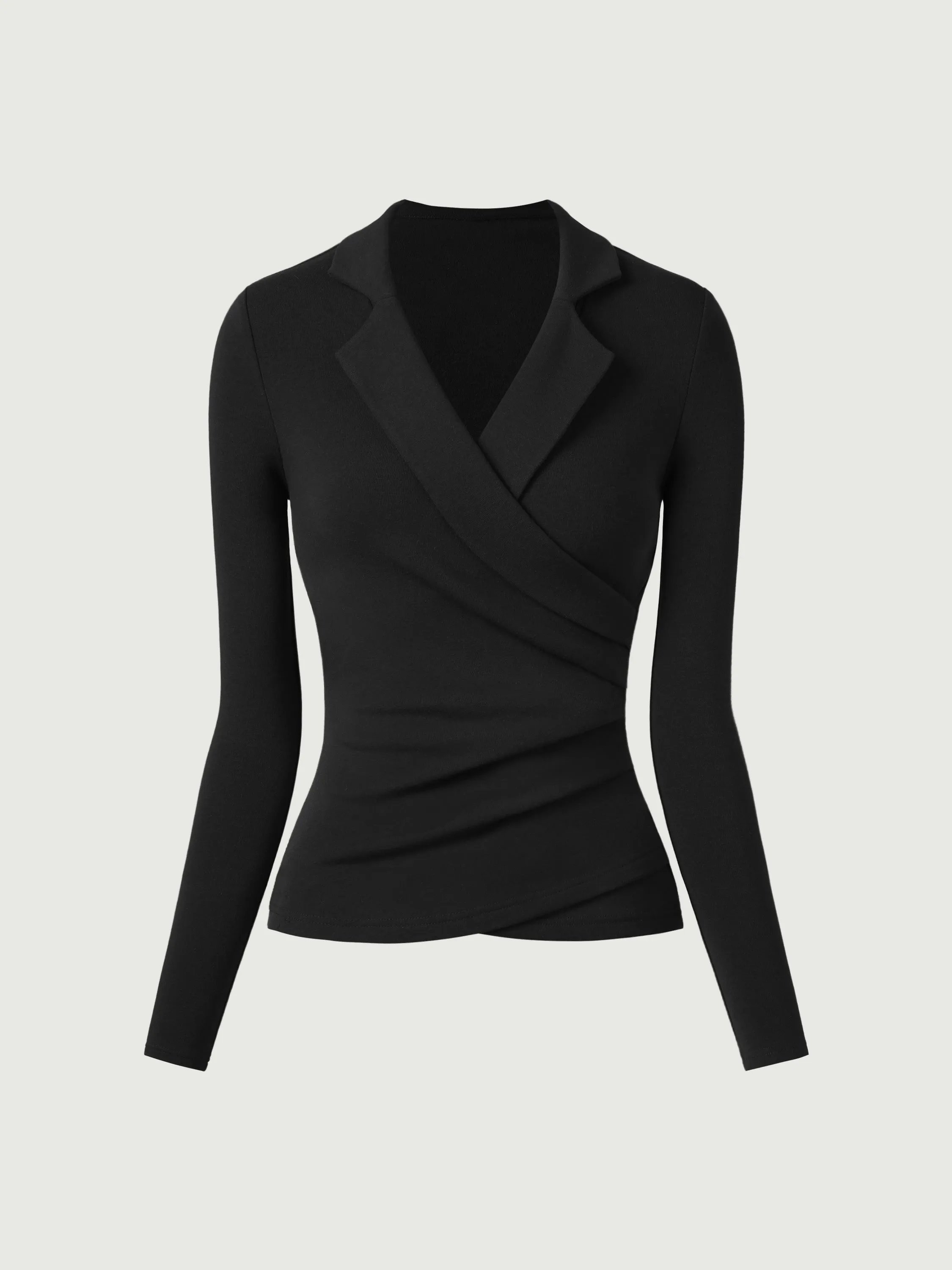 Collared Surplice Top