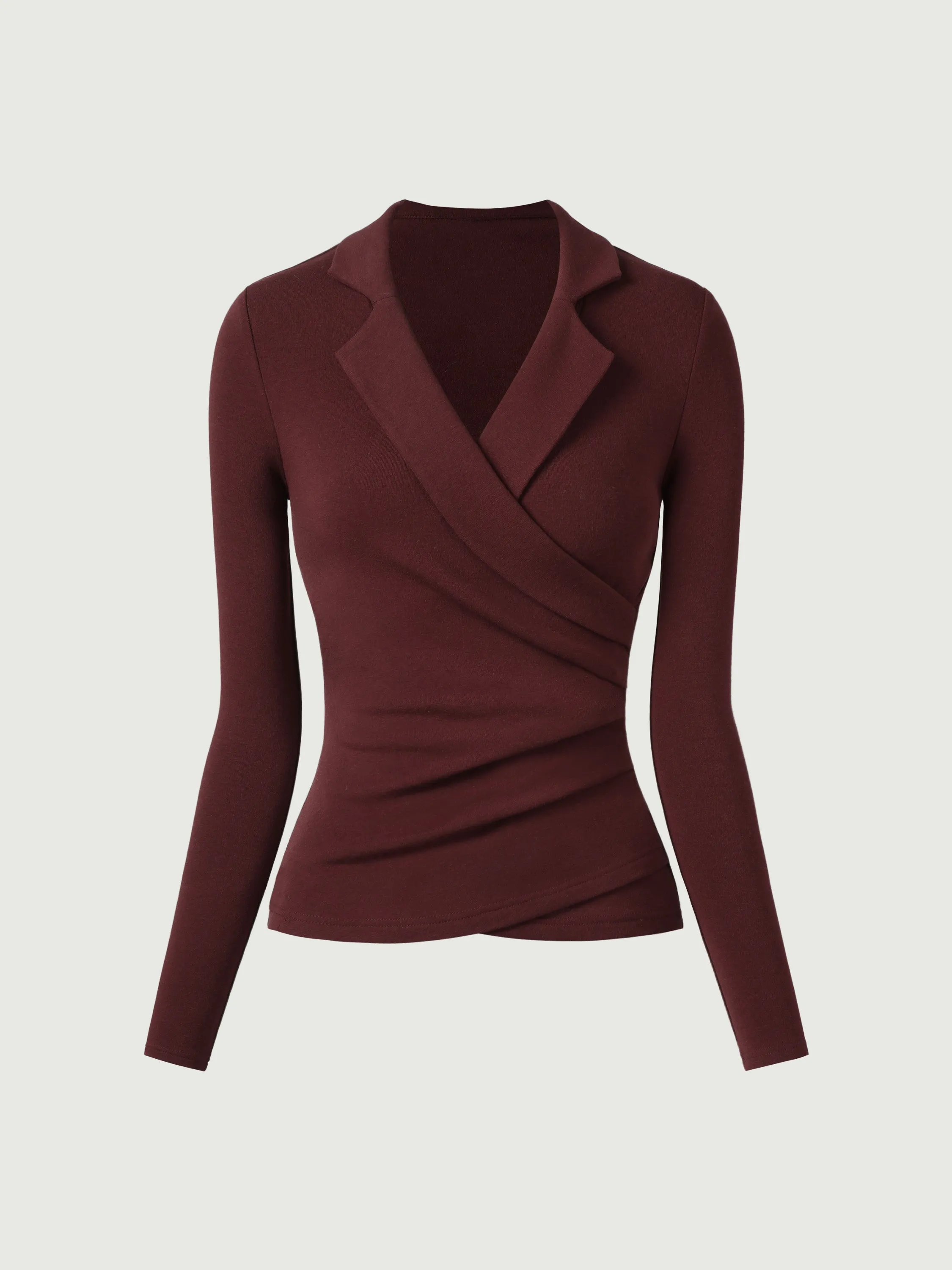 Collared Surplice Top