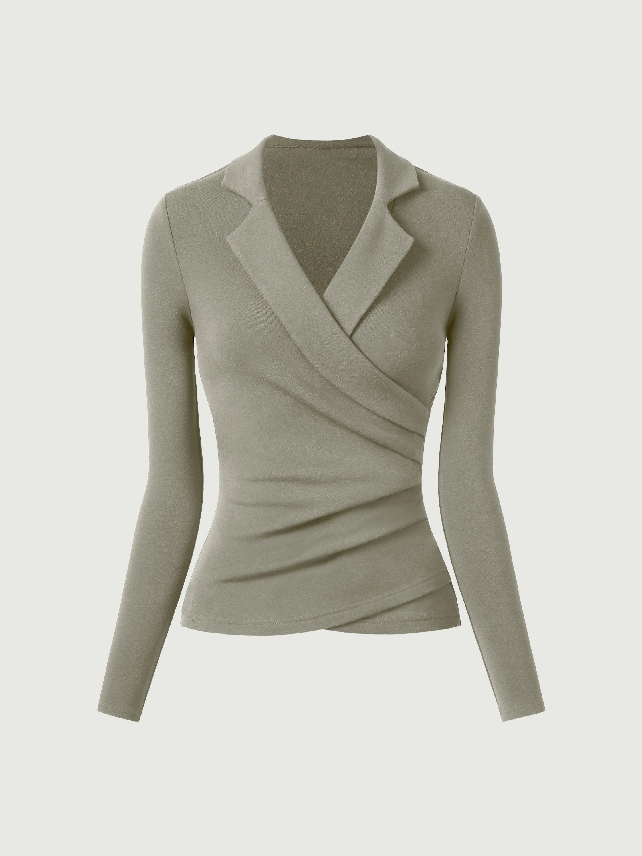 Collared Surplice Top