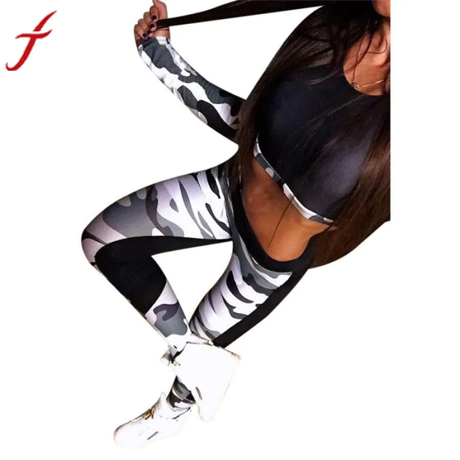 Fitness Wear Tank tops Women Tracksuit Camouflage