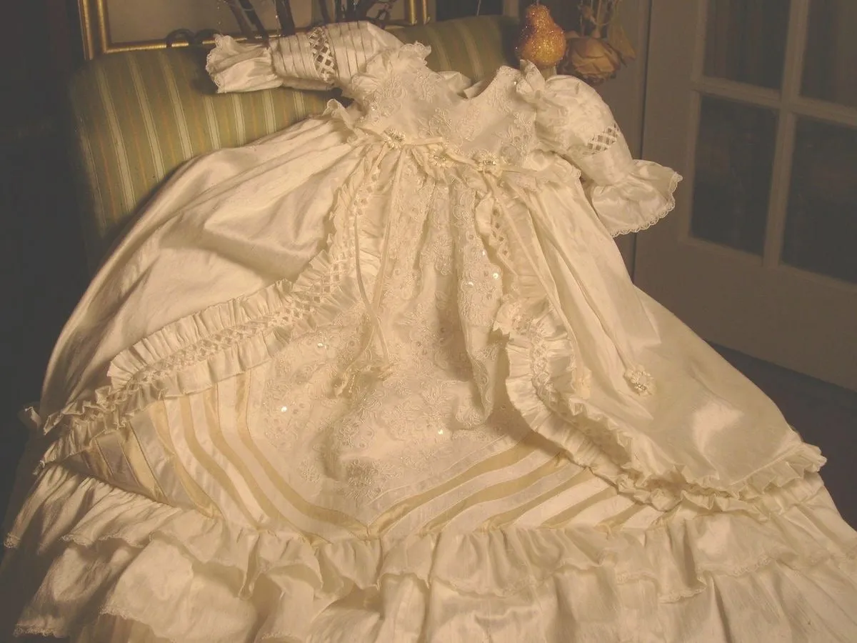 Heirloom Silk Baptism Gown unisex - Renato