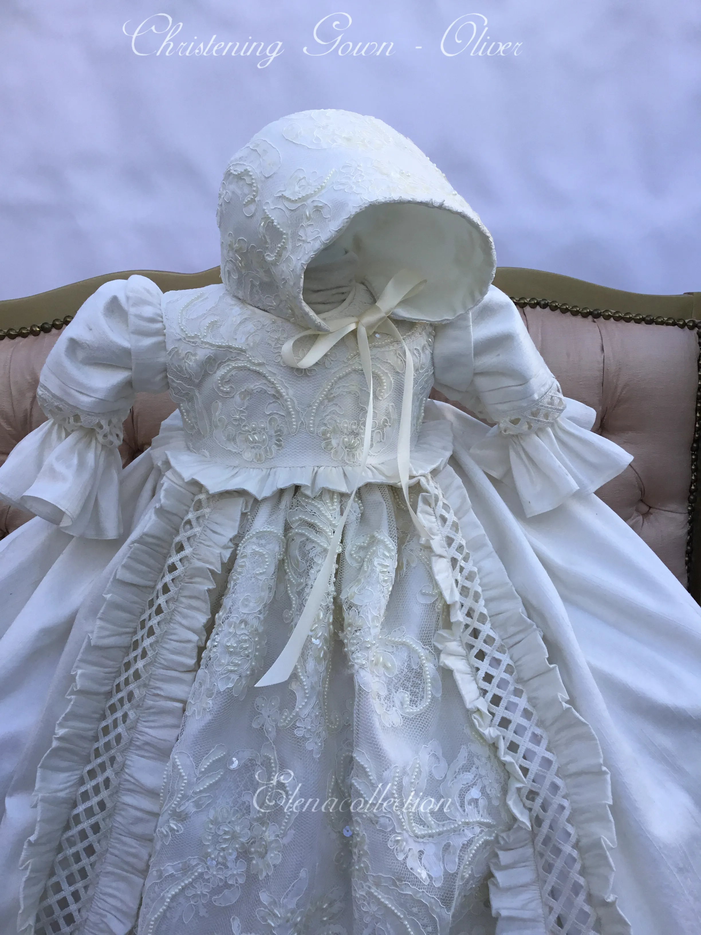 Heirloom Silk Baptism Gown unisex - Renato