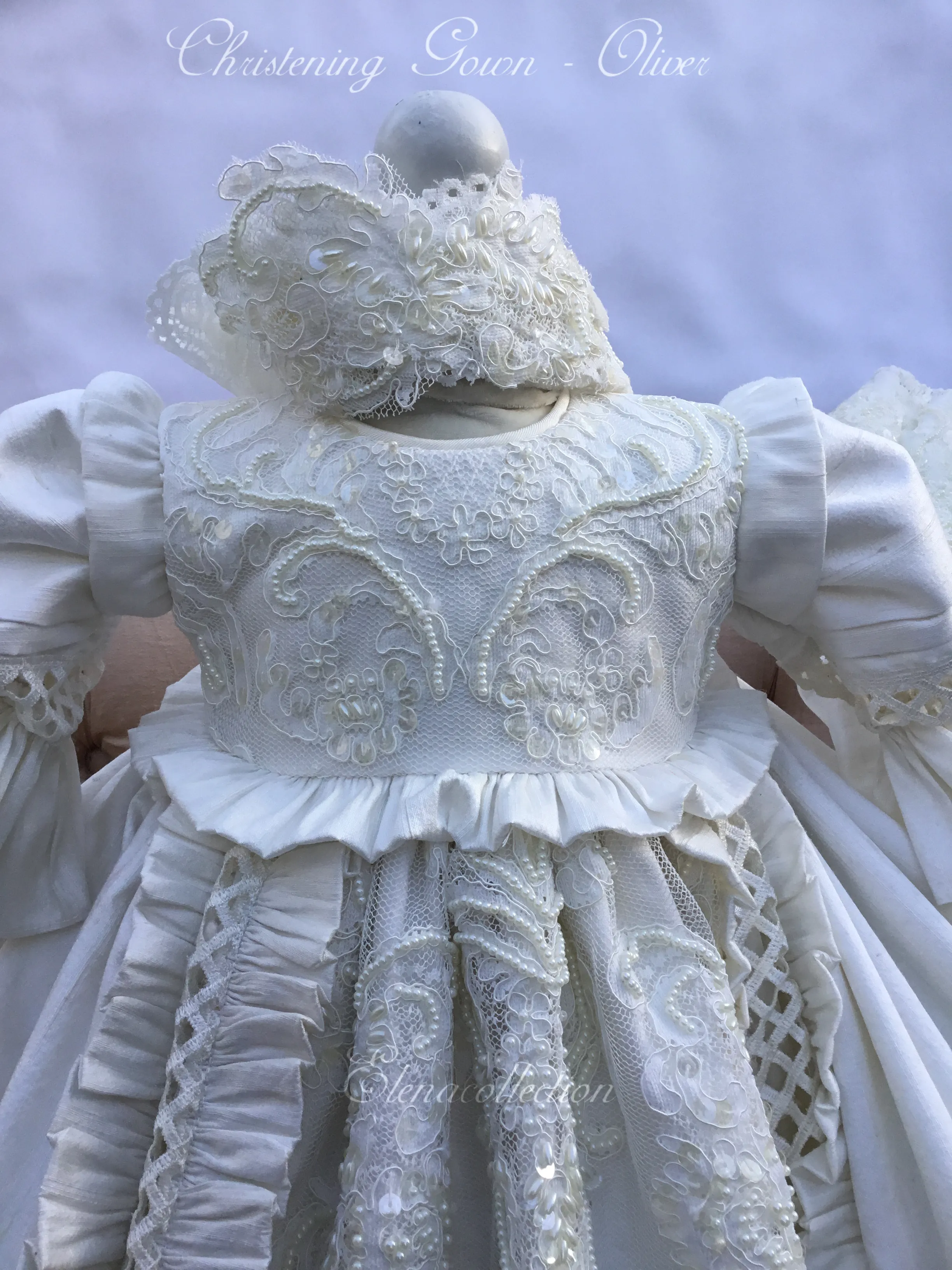Heirloom Silk Baptism Gown unisex - Renato
