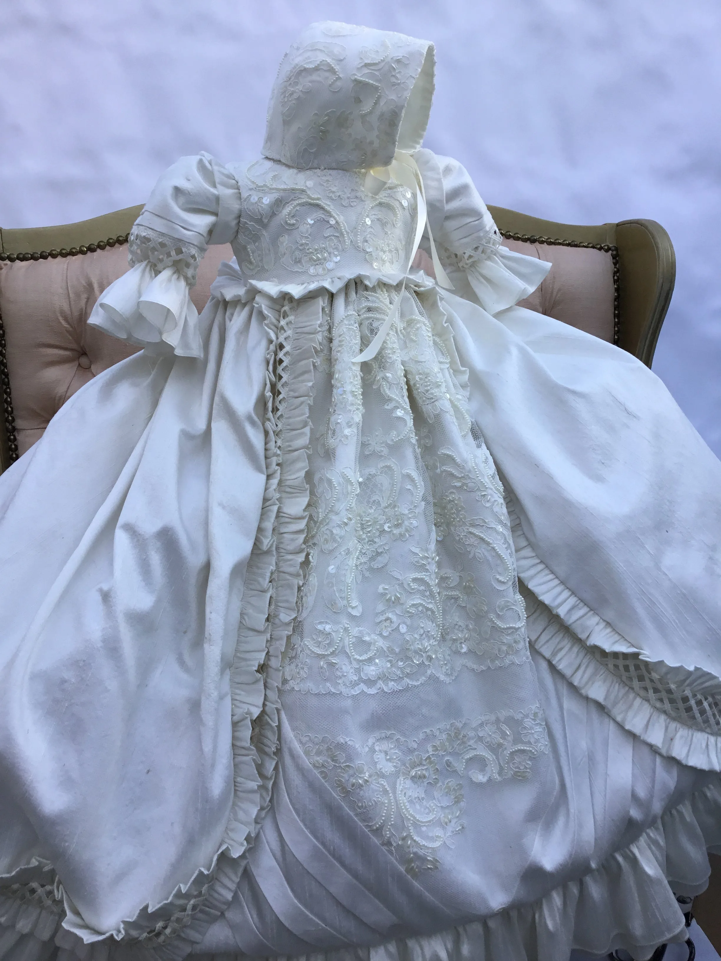Heirloom Silk Baptism Gown unisex - Renato