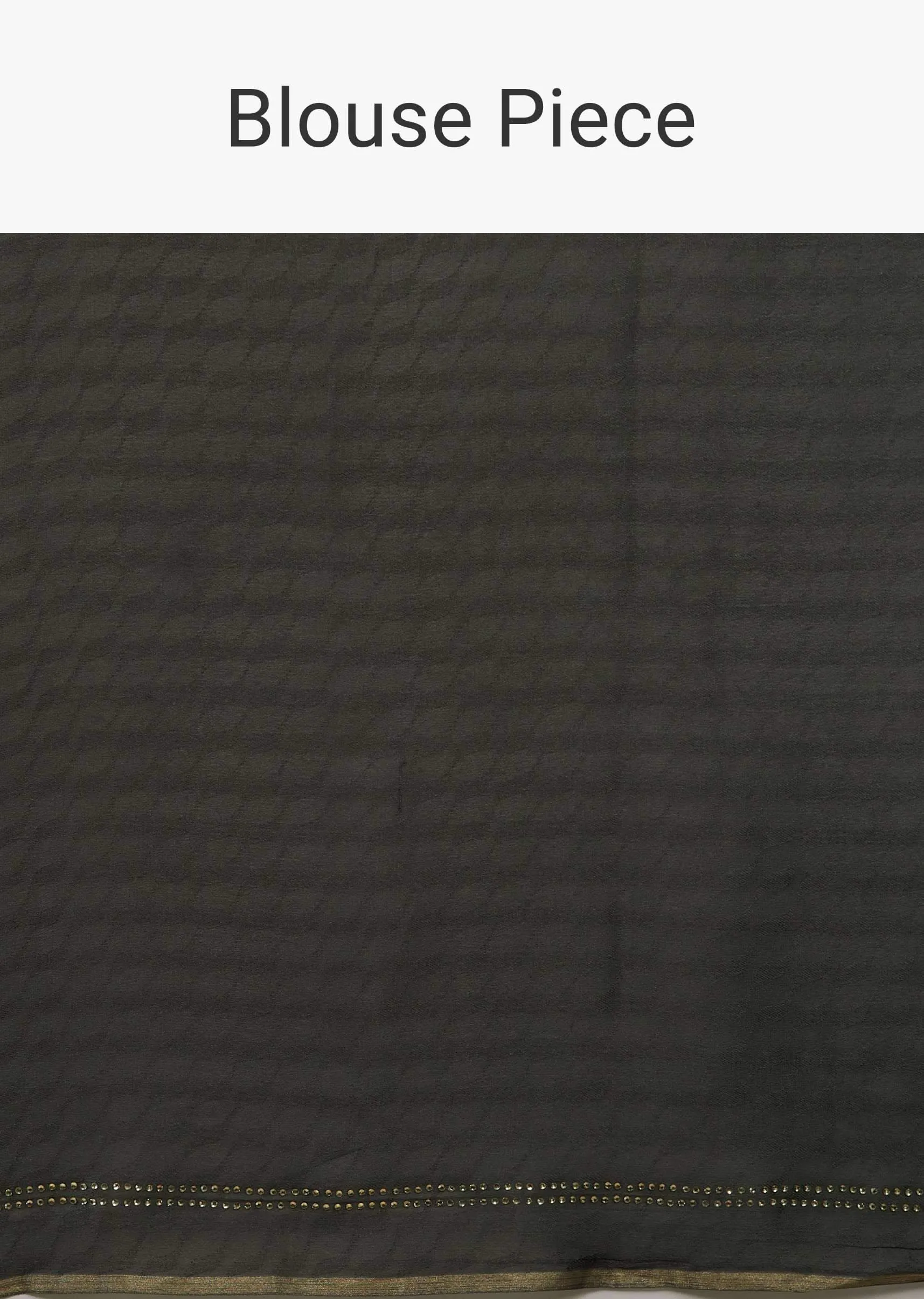 Iron Grey Chiffon Saree With Swarovski Stone Embellishments And Satin Border