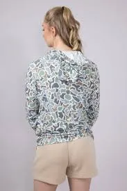Local Girl LG Heather Blend Hoodie for Women in Coast Blue Camo