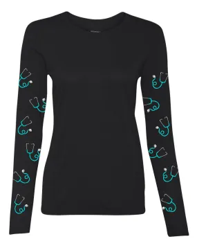 Long Sleeve Performance Shirt (stethoscope edition)