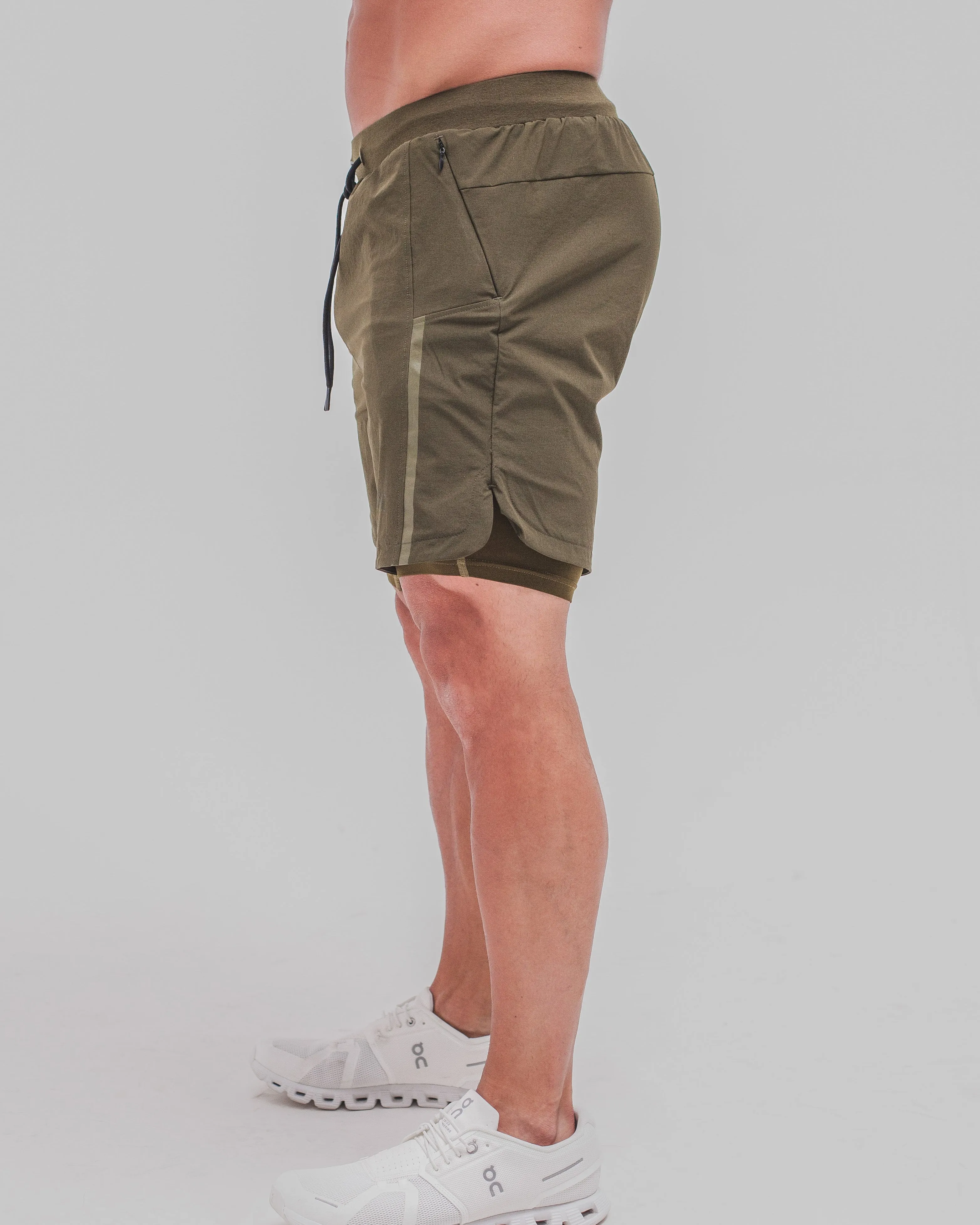 Performance 2-In-1 Shorts - Olive