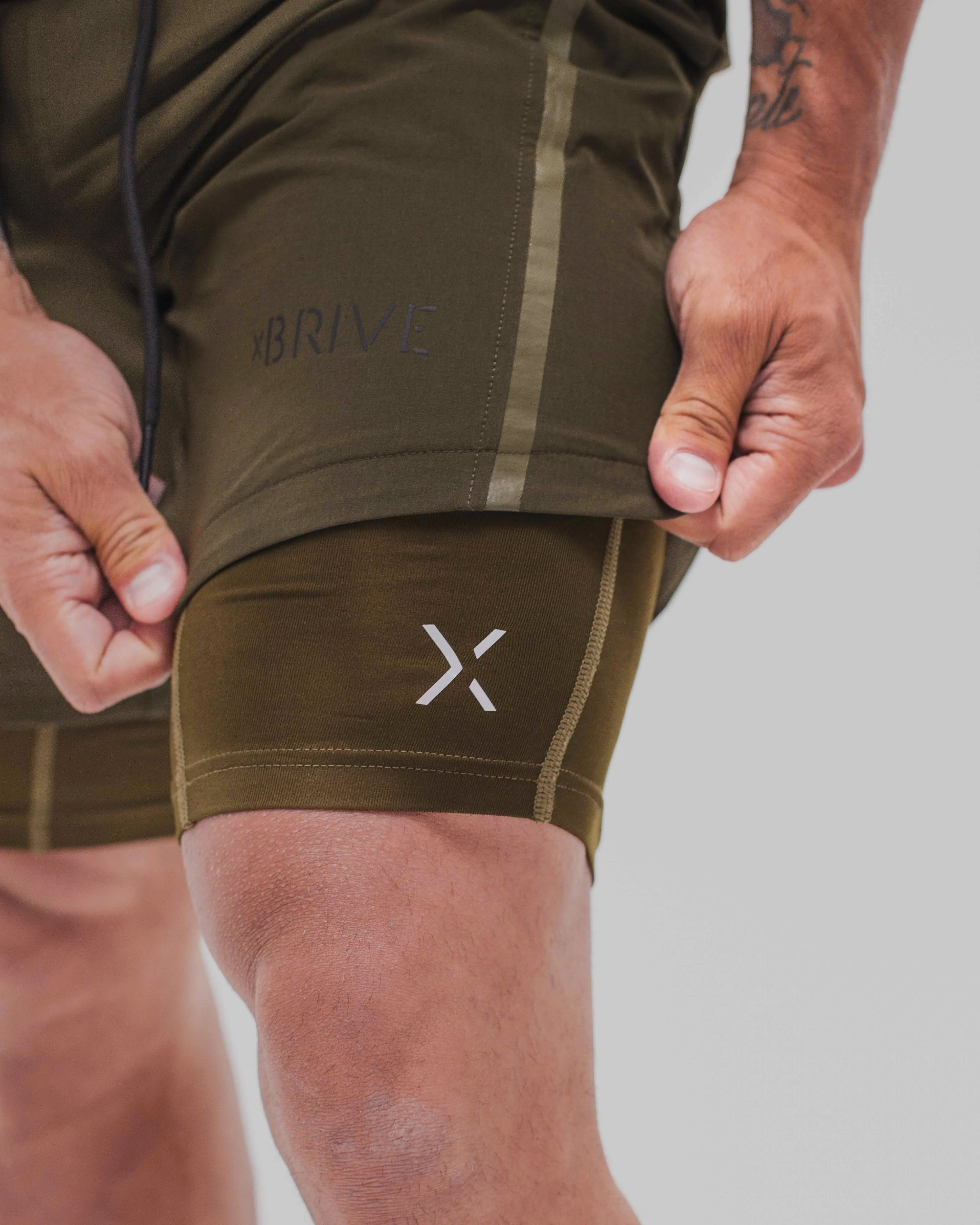 Performance 2-In-1 Shorts - Olive